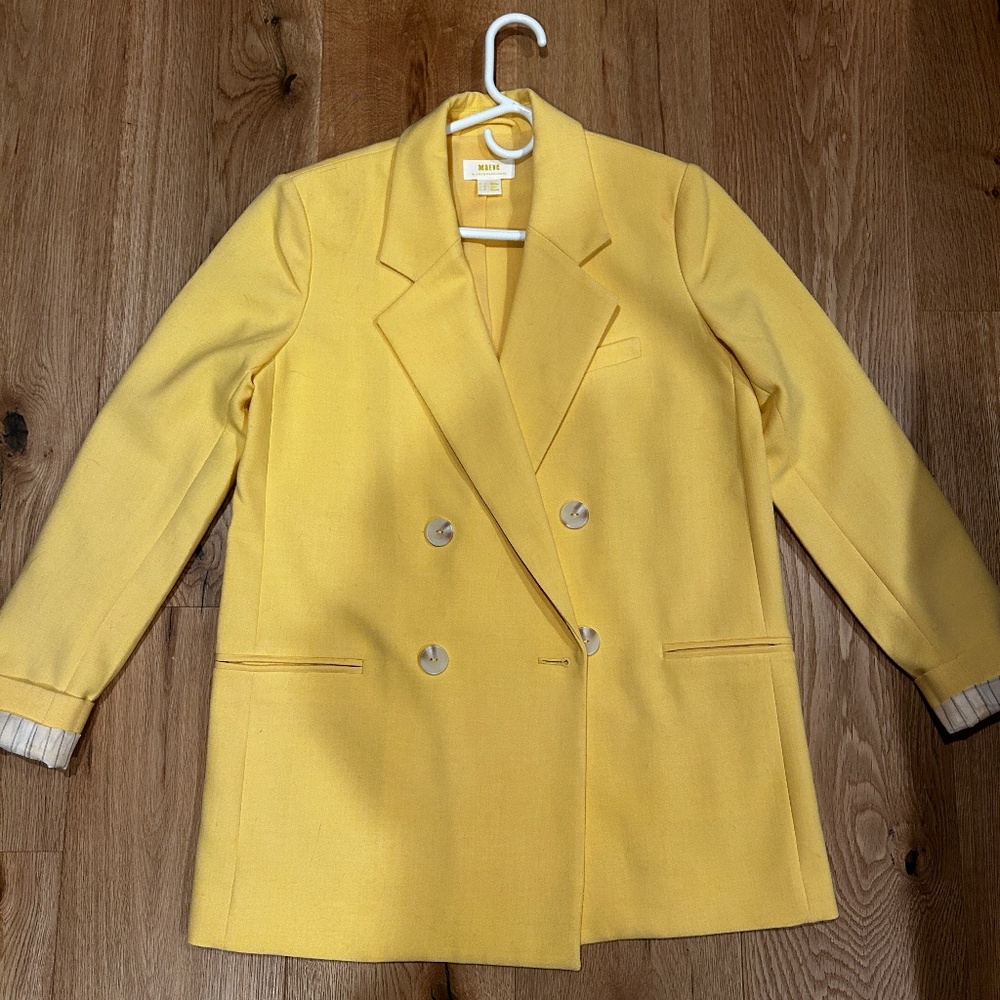 Maeve oversized yellow blazer